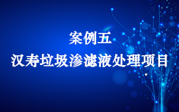 案例五：漢壽垃圾滲濾液處理項目